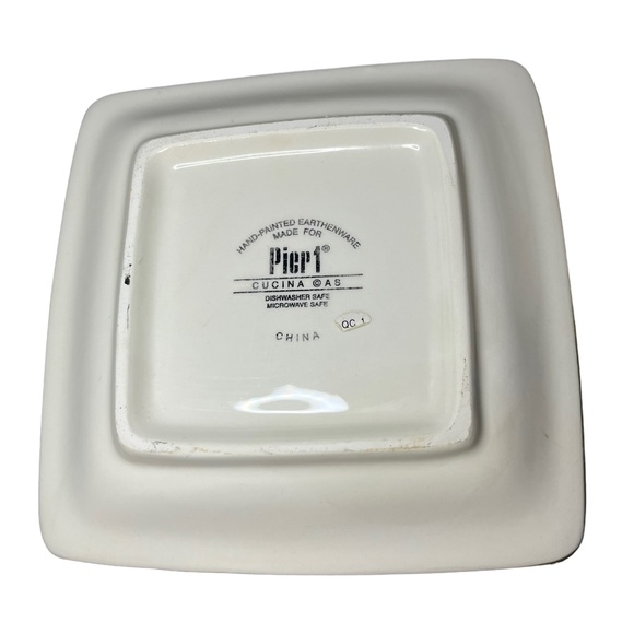 Pier 1 Hand Painted EarthenwareTuscany Chianti 6” Appetizer Plate Set - Picture 5 of 5